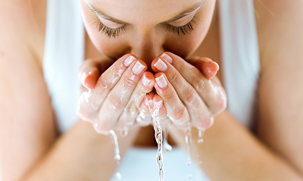 Wash Face Hair removal by shaving